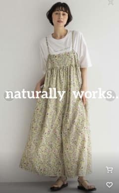natural by clipフラワーサロペット花柄 キャミソール ロングワンピのサムネイル