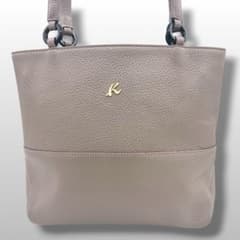 ✨極美品✨　Kitamura キタムラ　トートバッグ　レザー　グレージュ　ロゴ ✨極美品✨ Kitamura キタムラ トートバッグ レザー グレージュ ロゴ