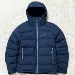 極美品 パーマフロストライトダウンパーカー メンズ M ネイビー 800FP 