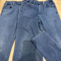 デニムブルー ストレートパンツ 100cm~のサムネイル
