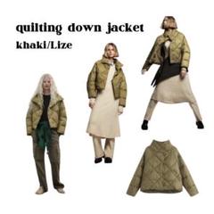 キルティング ダウン ジャケット アウター コート カーキ メンズ レディース