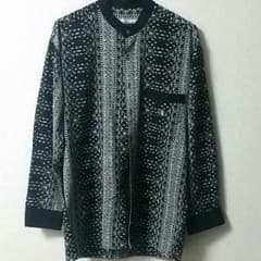Tomo様専用 古着屋購入 モノトーン ノーカラーシャツのサムネイル