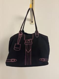 ROOTOTE トートバッグ ブラック ピンクのサムネイル