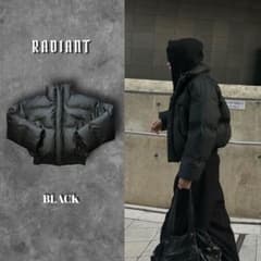 RADIANT クロップドダウンジャケット ブラックのサムネイル