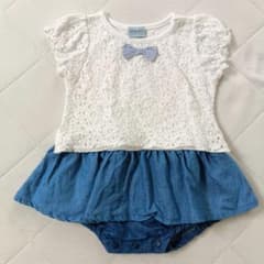 ILEAIYE ロンパース レース デニム 半袖 女の子 70cmのサムネイル