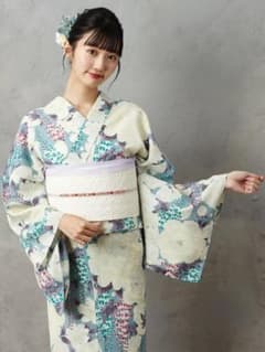 未使用】ふりふ 浴衣「花とあんみつ」 浴衣単品 - メルカリ