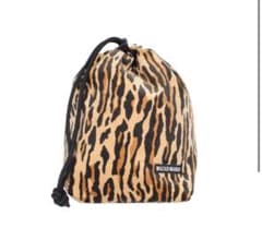 WACKO MARIA ブラックドローストリングバッグ WACKO MARIA/LEATHER DRAWSTRING BAG（BLACK）［レザードロー