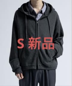 casper john ニットパーカー　チャコールグレー　S