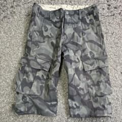 美品】MARK&LONA スカル カモ カーゴ ハーフパンツ S ゴルフ 迷彩