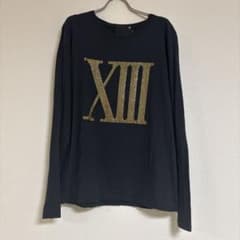 サーティンジャパン ストーンプリント 長袖Tシャツ 黒のサムネイル