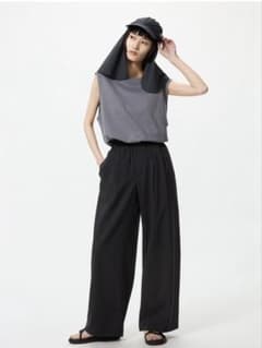 UNIQLO イージータックパンツ ブラック Lのサムネイル