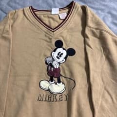 Disney ミッキーマウス 刺繍 スウェット ベージュのサムネイル