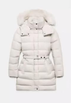 zara 撥水加工防風フード付きダウンジャケット - メルカリ