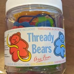 スレッディベア　知育玩具　くまの紐通しのサムネイル