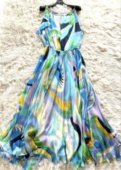 め*ん様 【美品‼️】最終価格‼️エミリオプッチ　シルクロングドレス　クリーニン め*ん様 【美品‼️】最終価格‼️エミリオプッチ シルクロングドレス