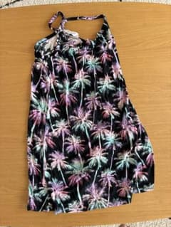 H&M ヤシの木柄 ノースリーブ ワンピース 130-140cmのサムネイル