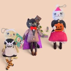 KALDI ハロウィン くたくたネコ ３体セットのサムネイル