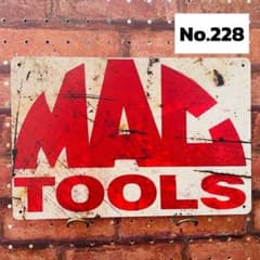 マックツールズ 工具 MACTOOLS《228》ブリキ 看板 レトロ風 ☻ - メルカリ