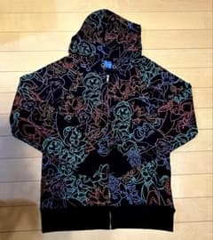 Disney Aladdin Hoodie, Size 150, Black, All-over Print, Jasmine Neon, Unisex