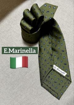 E. Marinella Napoli ネクタイ グリーン 小紋柄 E.Marinella NAPOLI ネクタイ オリーブ 小紋柄 - メルカリ