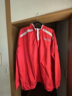 Nike レッド オハイオ　ナイロンジャケット XL ドローコード付のサムネイル