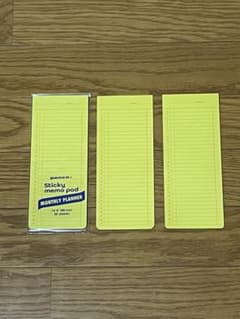 PENCO ペンコ スティッキーメモパッド マンスリープランナー イエロー 3個のサムネイル