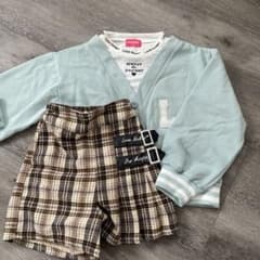 LOVE RABBY 裏起毛トレーナー 130、チェックキュロット130のサムネイル