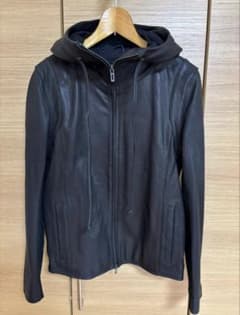 DOMENICO+SAVIO 亀梨和也着用フードレザージャケット 黒 44 m69701638586_1.jpg?1765674917