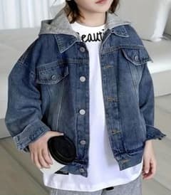 フード付きデニムジャケット 140のサムネイル