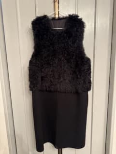 新品u-big 石井毛皮　カシミヤファー×ウールダブルフェイスジレ