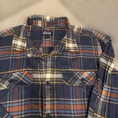patagonia チェック柄オーガニックコットンネルシャツL - メルカリ