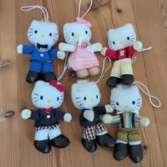 ハローキティ ぬいぐるみ 6体セット　ストラップ　昭和　平成　レトロ　当時物 ハローキティ ぬいぐるみ 6体セット ストラップ 昭和 平成 レトロ 当時