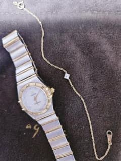 ◆agete ブレスレット K10 ホワイトサファイア 菱形 ミル打ち！美品 ◇agete ブレスレット K10 ホワイトサファイア 菱形 ミル打ち！美品