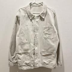 フレンチヴィンテージ ペンキ飛び カバーオール ワークジャケット フレンチ カバーオール ワークジャケット ペンキ飛び ヴィンテージ