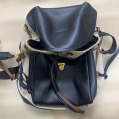 MARNI ネイビー ベージュ バックパック - メルカリ