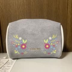 ポーチ colors &chouette グレーブルー フラワー 花 メイクのサムネイル