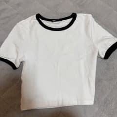 ZARA Tシャツ 半袖 ホワイト ブラックのサムネイル