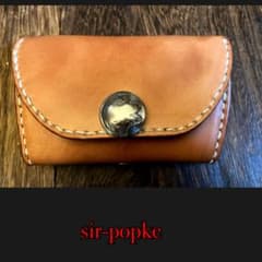 sir-popke ナチュラル　サドルレザー コンパクト財布 sir-popke ナチュラル サドルレザー コンパクト財布 - メルカリ
