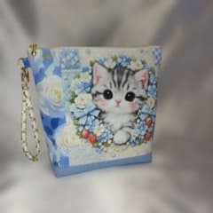 激レアねこパネル生地　ハンドメイド　まちなしバッグ 激レアねこパネル生地 ハンドメイド - メルカリ