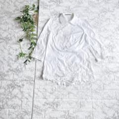 ERMANNO SCERVINOレース刺繍コットンブラウス ホワイトイタリア製