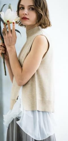 sheller frill layered knit tops（フリーサイズ）のサムネイル