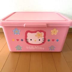 ハローキティ サンリオ 収納ケース大 ピンク 平成レトロ レア - メルカリ