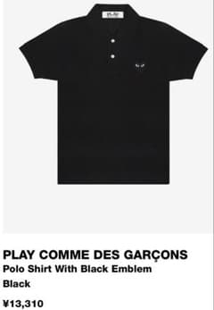 PLAY COMME des GARÇONS ブラックポロシャツ L メンズ - メルカリ