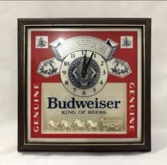 Budweiser バドワイザー ビンテージ ライトクロック サイン ノベルティ Budweiser バドワイザー ビンテージ ライトクロック サイン ノベルティ
