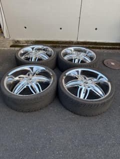 MKW 26インチメッキホイール　タイヤ付き4本セット‼️ MKW 26インチメッキホイール タイヤ付き4本セット‼️ - メルカリ