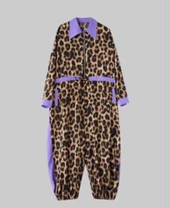 ほぼ新品‼︎】レオパードジャンプスーツ つなぎ 衣装 - メルカリ