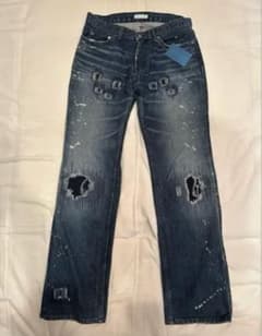 名作ナンバーナイングランジデニムキムタクアンダーカバー666 ナンバーナイン ジョージ期名作キムタクニットグランジデニムsoloistカート