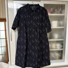 儀右衛門 ギエモン メダカ柄 濃紺 ワンピース - メルカリ