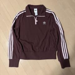 adidas ハーフジップ ジャージ ブラウン レディース Mのサムネイル