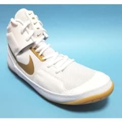 NIKE fury White gold レスリングシューズ　ボクシングシューズのサムネイル